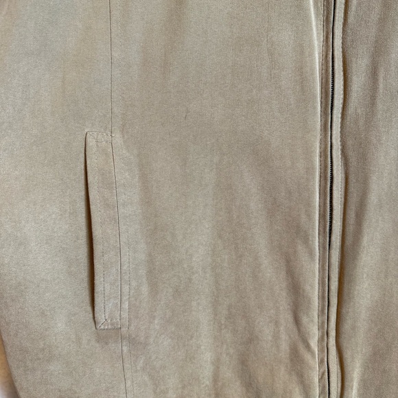 London Fog Suede Hooded Parka Zip Up Jacket Size Large - Picture 6 of 16